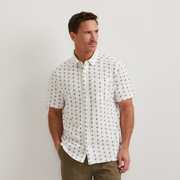 Men's Knit Baja Pocket Button-Up Shirt - Cream