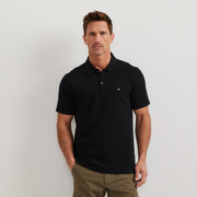 Men's Signature Piqué Short-Sleeve Polo - Black