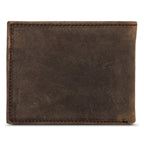 Leather Removable Passcase Wallet With Embossed Sasquatch