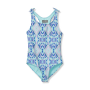 Girls Sea Spray One Piece Swimsuit - PARADISE BLUE
