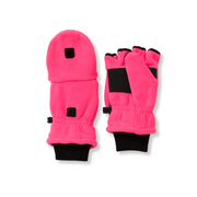 Kids Quest Fleece Convertible Mittens - POP PINK