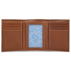 EB Signature Top Stitch Leather Trifold Wallet