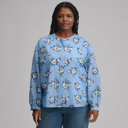 Women's Long-Sleeve Collarless Button-Down Shirt - Cascade