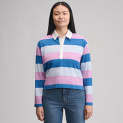 Women's Long-Sleeve Rugby Polo - Deep Wisteria