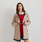 Women's Cloud Cap Waterproof Stretch Hooded Rain Parka