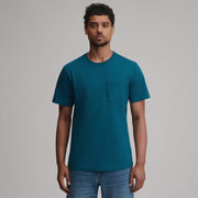 Men's Legend Wash 100% Cotton Short-Sleeve Pocket T-Shirt - Meridian Blue