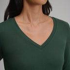 Women's Everyday Long-Sleeve V-Neck T-Shirt