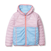Kids Reversible Cirruslite Down Hooded Jacket - PEACOAT