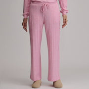 Women's Cozy Rib Wide-Leg Pants - Blush