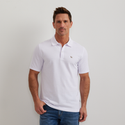 Men's Signature Piqué Short-Sleeve Polo - White