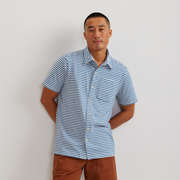 Men's Knit Baja Pocket Button-Up Shirt - Tile Blue