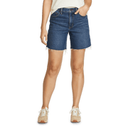 Women's Authentic High-Rise Denim Shorts - Classic Fit - Indigo Blue