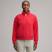 Women's Authentic Outdoor Fleece 1/4-Zip Mock Pullover - Cayenne