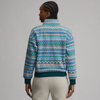Women's Authentic Outdoor Fleece 1/4-Zip Mock Pullover - Print