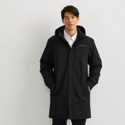 Men's Mainstay Insulated Waterproof Hooded Trench Coat - Black