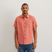 Men's Short Sleeve Destination Shirt-Solid - Tangelo