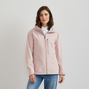 Women's Cloud Cap 3L Waterproof Stretch Hooded Rain Jacket - Calla Lily
