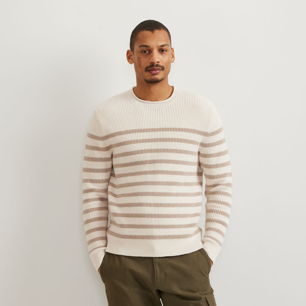 Men's Signature Roll Neck Sweater - Stripe