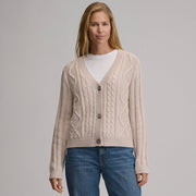 Women's Everloft Cable Cardigan Sweater - Heather Oatmeal