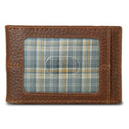Rugged Leather Money Clip Bifold Wallet