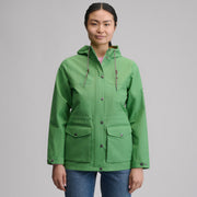 Women's Charly Waterproof Hooded Rain Jacket - Light Moss