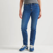 Women's Venture Stretch Fleece-Lined Slim Straight Leg Jeans - Lake