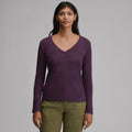 Women's Everyday Long-Sleeve V-Neck T-Shirt