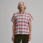 Women's W Field Flex Flannel Short-Sleeve Shirt - Light Pink