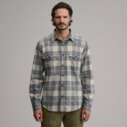 Men's Long-Sleeve Eddie's Cabin Shirt - Jaspe Flannel - Med Heather Gray