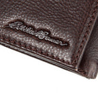 EB Signature Logo Leather Trifold Wallet