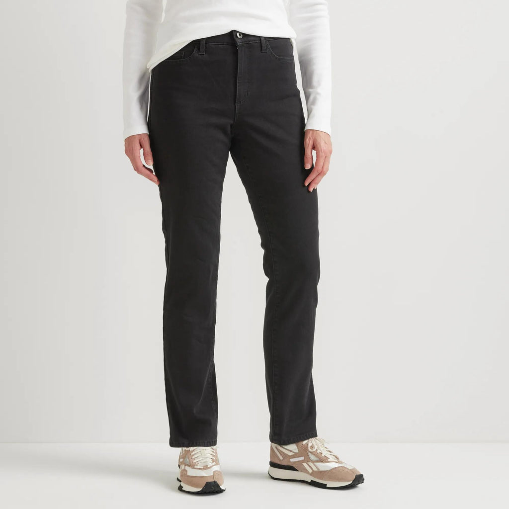 Women's Venture Stretch Fleece-Lined Slim Straight Leg Jeans