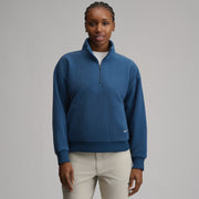 Women's Authentic Outdoor Fleece 1/4-Zip Mock Pullover - Dusk