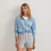 Women's Sightseer Cropped Full-Zip Hoodie - Blue Fog