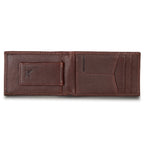 EB Signature Logo Leather Bifold With Money Clip Wallet