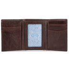 EB Signature Logo Leather Trifold Wallet