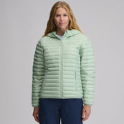 Women's Microlight Hooded Down Jacket - Limestone