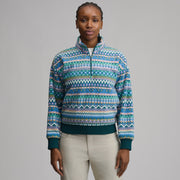 Women's Authentic Outdoor Fleece 1/4-Zip Mock Pullover - Print - Cactus