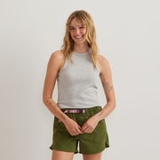 Women's Softline Ribbed Tank - Lt Htr Gray