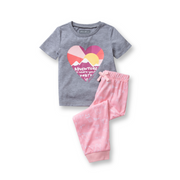 Toddler Girls Loose Fit Sleep Set - GREY HEATHER