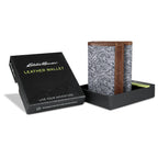 Pioneer Leather And Printed Cotton Canvas Trifold Wallet