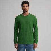 Men's Legend Wash 100% Cotton Long-Sleeve Classic T-Shirt - Azure Blue