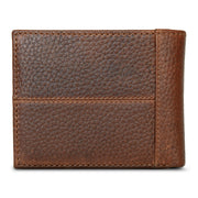 Extra Capacity Rugged Leather Bifold With Flip Id - Tan