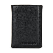 EB Signature Logo Leather Trifold Wallet - Black