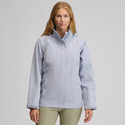 Women's Rainfoil® Waterproof Packable Hooded Rain Jacket - Smoke Blue