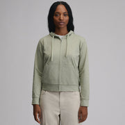 Women's Long-Sleeve Train Ascent Full-Zip Hood Pullover - Limestone